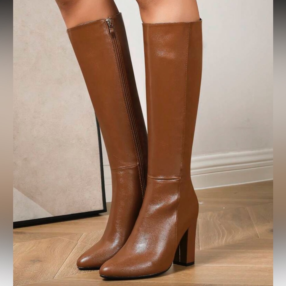 Brown Heeled Boots